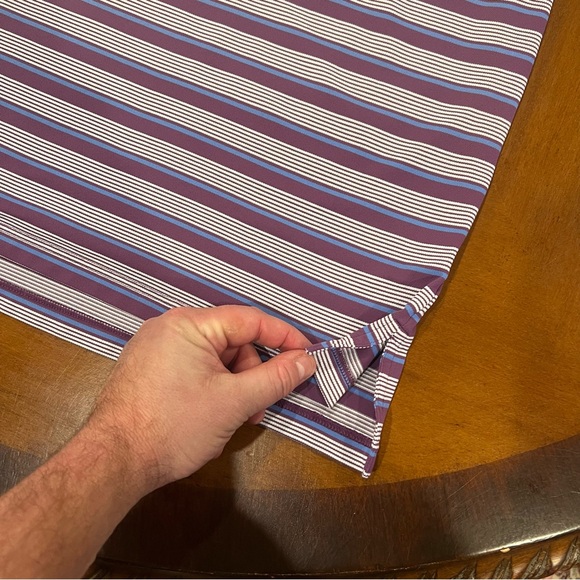 Peter Millar Crown Sport Summer Comfort Performance Golf Polo Medium Purple/Blue - Picture 9 of 16